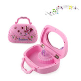 Creative Ballet Girl Handbag Design Music Jewelry Box, Pink, Green