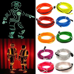 Flexible LED Light EL Wire String Strip Rope Glow Decor Neon Lamp USB Controlle 3M Energy saving Mask glasses glow line F277, TBD0156472001A, TBD0156472001B, TBD0156472001C, TBD0156472001D, TBD0156472001E, TBD0156472001F, TBD0156472001G, TBD0156472001...