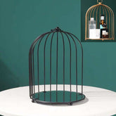 Cosmetic Storage Rack Bird Cage Desktop Shelf Dresser Skin Care Finishing Rack, Small Black, Large Black, Small Gold, Large Gold