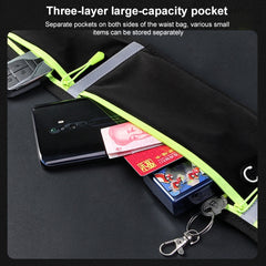 Outdoor Waterproof Belt Bag Sports Riding Mobile Phone Waist Bag, 7 inch