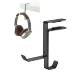 Headphone Stand Desktop Headset Hook Metal Bag Hanger, Black, White
