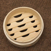 Xiaolongbao Bamboo Steamer Household Steamed Dumpling Cage Drawer Multi Layer Deepened Bamboo Steaming Rack, 10cm Cover, 10cm Cage, 13cm Cover, 13cm Cage
