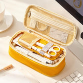 Simple Primary Junior High School Student Stationery Bag Flexible Pencil Case Large Capacity Mesh Pencil Case