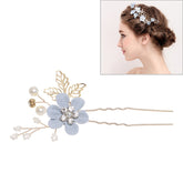 Fashion Flower Hair Combs Headdress Prom Bridal Wedding Hair Accessories Gold Leaves Hair Jewelry Hair Pins, Blue 1 flower, Blue 2 flower, Blue hair comb, Blue big size, Pink 1 flower, Pink 2 flower, Pink hair comb, Pink big zise, Purple 1 flower