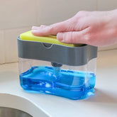 Press Soap Dispenser Kitchen Detergent Wash Presser, Gray, Silver