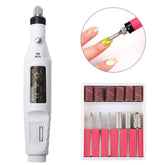 1 Set Power Professional Electric Manicure Machine Pen Pedicure Nail File Nail Tools 6 bits Drill Nail Drill Machine, US Plug White, EU Plug White, EU Plug Black
