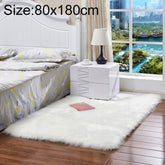 Luxury Rectangle Square Soft Artificial Wool Sheepskin Fluffy Rug Fur Carpet, 80x180cm