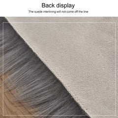 Luxury Rectangle Square Soft Artificial Wool Sheepskin Fluffy Rug Fur Carpet, 55x55cm