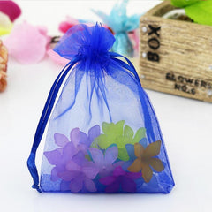 100 PCS Gift Bags Jewelry Organza Bag Wedding Birthday Party Drawable Pouches, 20x30cm