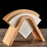 Coffee Filter Holder Coffee Storage Rack Filter Box Paper Base Bracket Display Stand, Wooden V Holder