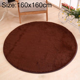 KSolid Round Carpet Soft Fleece Mat Anti-Slip Area Rug Kids Bedroom Door Mats, Diameter: 160cm