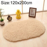 Faux Fur Rug Anti-slip Solid Bath Carpet Kids Room Door Mats Oval Bedroom Living Room Rugs, 120x200cm, 140x200cm