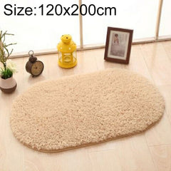 Faux Fur Rug Anti-slip Solid Bath Carpet Kids Room Door Mats Oval Bedroom Living Room Rugs, 120x200cm, 140x200cm