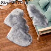 Creative Double Heart Imitation Wool Carpet Sofa Cushion Mat Plush Bedroom Living Room Floor Rugs, 35x70 cm