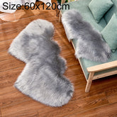 Creative Double Heart Imitation Wool Carpet Sofa Cushion Mat Plush Bedroom Living Room Floor Rugs, 60x120cm