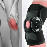 Adjustable Paste Type Breathable Sports Knee Protector with Aluminum Bracket, Paste Sports Knee Protector(Black)