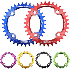 MOTSUV Round Narrow Wide Chainring MTB Bicycle 104BCD Tooth Plate Parts, Disk 32T, Disk 34T, Disk 36T