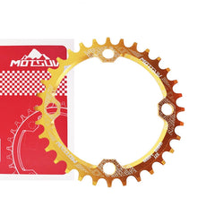 MOTSUV Round Narrow Wide Chainring MTB Bicycle 104BCD Tooth Plate Parts, Disk 38T, Elliptic plate 32T, Elliptic plate 34T