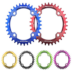 MOTSUV Round Narrow Wide Chainring MTB Bicycle 104BCD Tooth Plate Parts, Elliptic plate 36T, Elliptic plate 38T