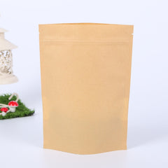 50 PCS Zipper Self Sealing Kraft Paper Bag with Window Stand Up for Gifts/Food/Candy/Tea/Party/Wedding Gifts, 9x14+3cm, 10x15+3cm, 12x20+4cm, 14x20+4cm, 14x22+4cm, 16x22+4cm, 16x26+4cm, 17x24+4cm