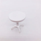 1:12 Mini Doll House Pocket Furniture Decoration Round Table, White, Walnut Color, Mahogany Color, Wood Color, Prime Embryo