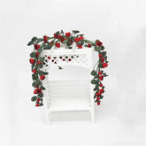 1:12 Mini House Toy Simulation Rose String for Easel Swing Garden Scene, Rose String Swing