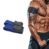 1 Pair Natural Latex Silk Elastic Band Arm Fitness Blood Flow Restriction Training Band, Size: 60 x 5cm, 1 Pair Training Band (Blue), 1 Pair Training Band (Red)