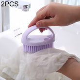 2 PCS Multi Functional Soft Hair Laundry Washing Shoes Bathroom Cleaning Brush