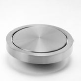 Embedded Type Stainless Steel Swing Cover Flip Kitchen Countertop Trash Can Lid Cap, Round Drawing 20cm Diameter, Round Mirror 24.5cm Diameter, Square 16.2x22.7cm