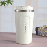 Smart Version Double Stainless steel 304 Coffee Mug Car Thermos Mug Travel Thermo Cup, 380ml White, 380ml Black, 380ml Green, 380ml Blue, 380ml Pink, 510ml White, 510ml Black, 510ml Green, 510ml Blue, 510ml Pink