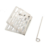 Stainless Steel Folding Barbecue Net Portable BBQ Picnic Accessories, S 15x10.3CM, M 22.6x15.8CM, L 35.8x20CM