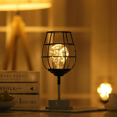 Retro Classic Iron Art LED Table Lamp Reading Lamp Night Light Bedroom Lamp Desk Lighting Home Decoration, Red Wine Glass, Red Wine Bottle, Wake up Bottle, Separate Jug, Red Wine Glass + Red Wine Bottle, Red Wine + Red Wine + Hangover