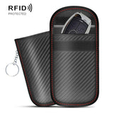 Antimagnetic RFID Car Key Mobile Phone Bag Shielding Set Radiation Cell Phone Pocket, 2 PCS 13 x 8.5cm