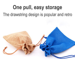 50 PCS Multi size Linen Jute Drawstring Gift Bags Sacks Wedding Birthday Party Favors Drawstring Gift Bags, 9x12cm