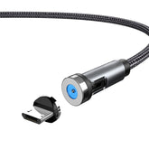 CC56 Dust Plug Rotating Magnetic Wire, Cbale Length: 2m, 2m Android Head, 2m Micro USB, 2m Type-C Head, 2m 8Pin Head, 2m Line+Three Heads, 2m + 8Pin + Type-C/USB-C + Micro USB, 2m Line