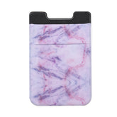 Marble Pattern Road Stretch Phone Back Plastic Card Holder Sticky Phone Clip