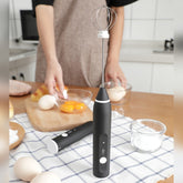 Kitchen Electric Hand-held Egg Beater Milk Coffee Mixer Stainless Steel Mini Handle Mixer, Handle Mixer