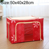 Folding Storage Box Non Woven Fabric With Zipper Moisture-proof Clothes Storage Box, 55L 50x40x28cm, 66L 50x40x33cm