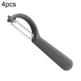 4个一卖 Stainless Steel Round Handle Peeler Sugar Cane Scraper Fruit Plane, 4 PCS Apple Peeler Knife (Dark Gery), 4 PCS Apple Peeler Knife (Green), 4 PCS Apple Peeler Knife (White), 4 PCS Apple Peeler Knife (Light Gery), 4 PCS Apple Peeler Knife (Black)