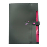Candy-colored Smiling Face Multi-layer Portfolio Pouch Plastic Information Book File Folder