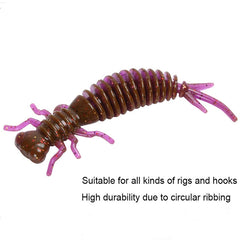 15 PCS 8-color Larvae Silicone Soft Bait Lure Bait, 100MM