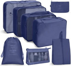 Travel Storage Bag Set Folding Storage Bag, 8 In 1 Cosmetic Bag, 8 In 1 Toiletry Bag
