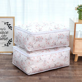Foldable Storage Bag Clothes Blanket Quilt Transparent Printing Travel Luggage Storage Bag, 55x36x20cm, 57x40x22cm