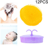 12 PCS Shampoo Brush Adult Scalp Massage Brush Soft Glue Bathroom Shampoo Comb,Random Color Delivery, Scalp Massage Brush