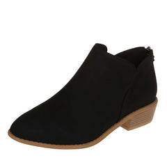 Autumn And Winter Pointed Low-Heeled Boots Women Low Tube Boots, 40, 41, 42, 43