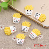 10 PCS French Fries Resin Children DIY Accessories, 10 PCS DIY French Fries