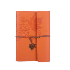PU Maple Retro Straps Handbook Loose-leaf Notebook, A6