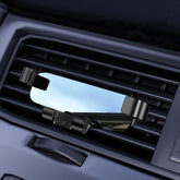 650 Vehicle-mounted Mobile Phone Gravity Bracket Air Outlet Navigation Holder, Black, Paste Black