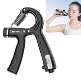 5-60kg Adjustable Mechanical Counting Gripper Finger Strength Training Device, 5-60kg Black