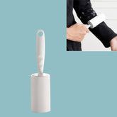 Long Handle Tearable Roller Sticky Paper Household Coat Sticky Hair Artifact, White, Gray, Apricot